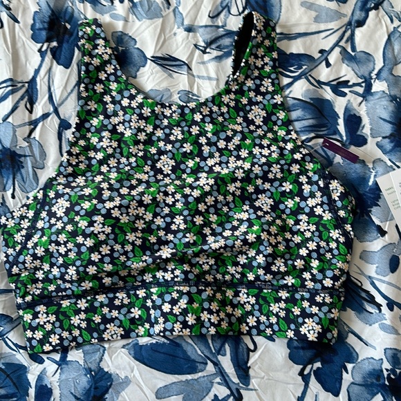 NWT J.Crew Liberty fabric Activewear Top. - Picture 1 of 4